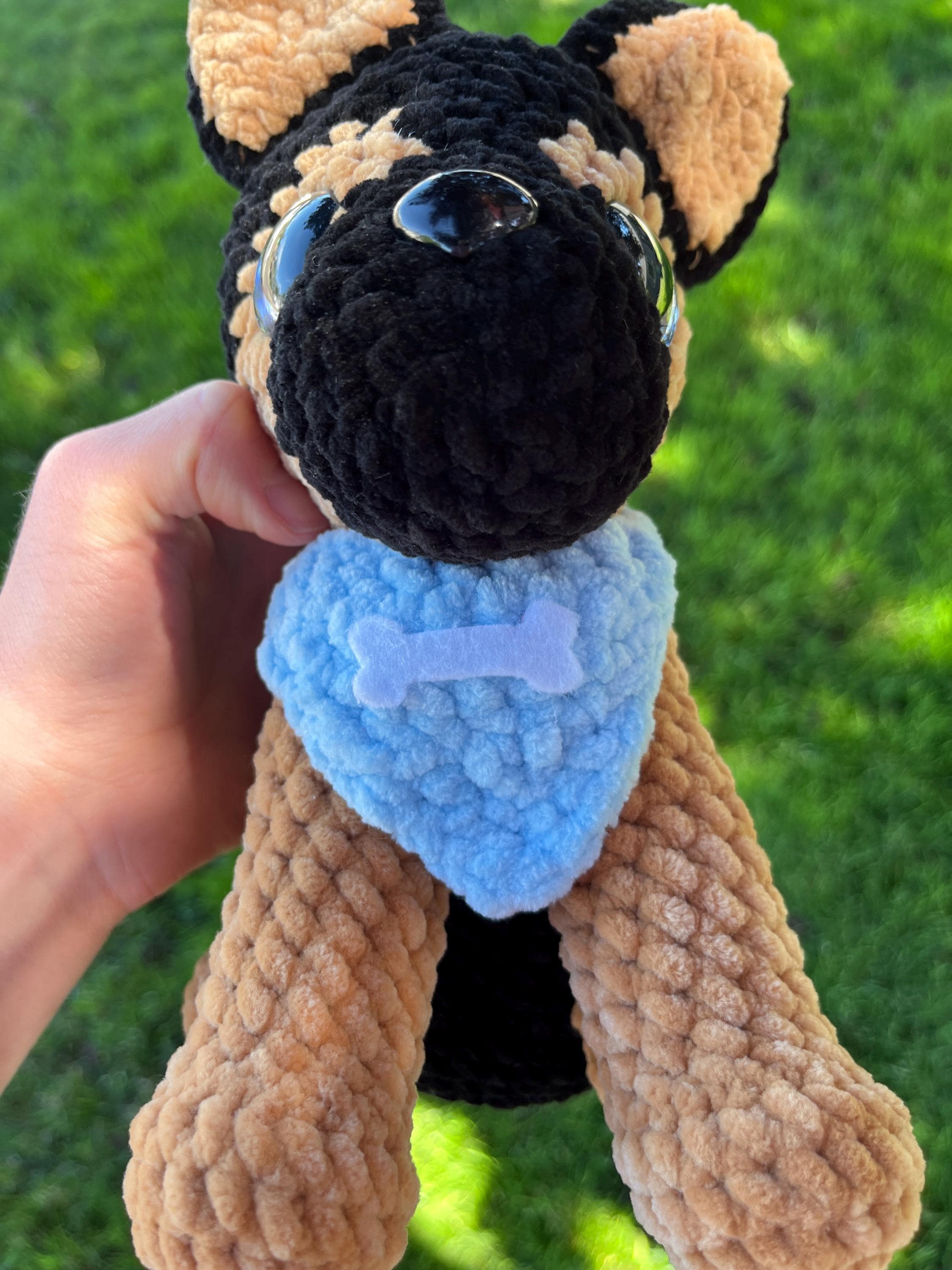 German Shepherd Crochet Stuffed Animal Plushie