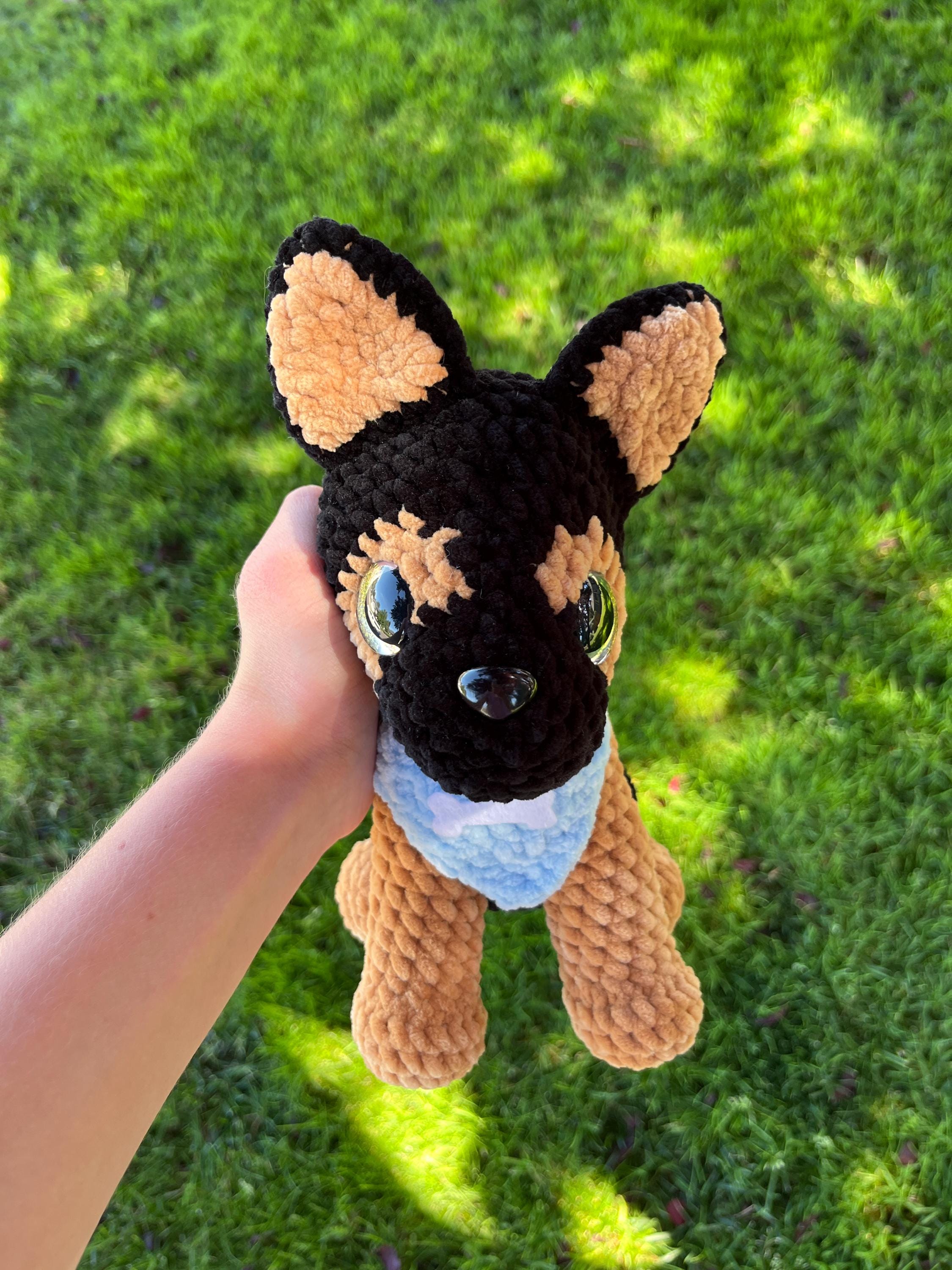 German Shepherd Crochet Stuffed Animal Plushie