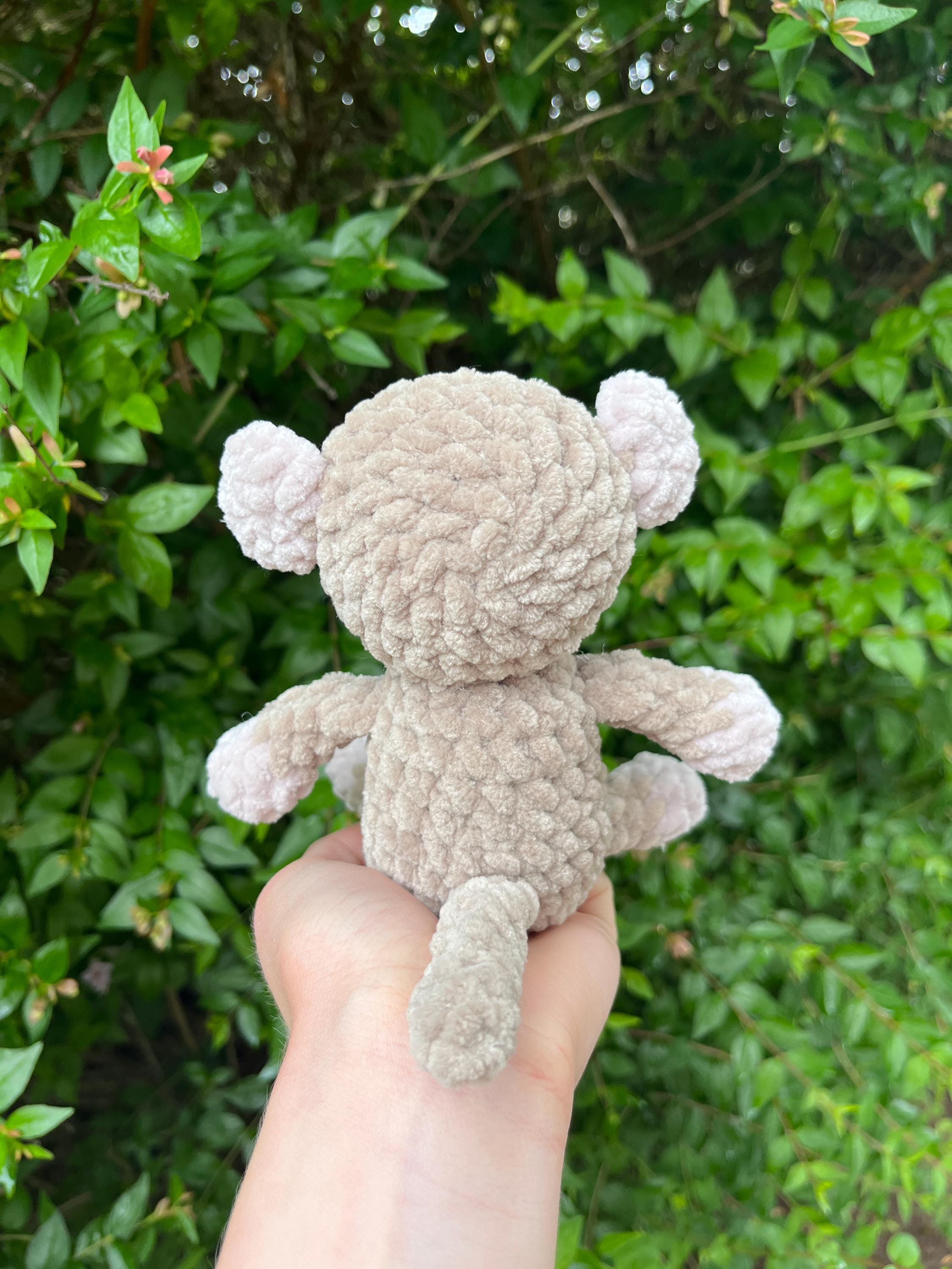 Monkey on a Swing Crochet Pattern LOW SEW Beginner Friendly Amigurumi Monkey Stuffed Animal