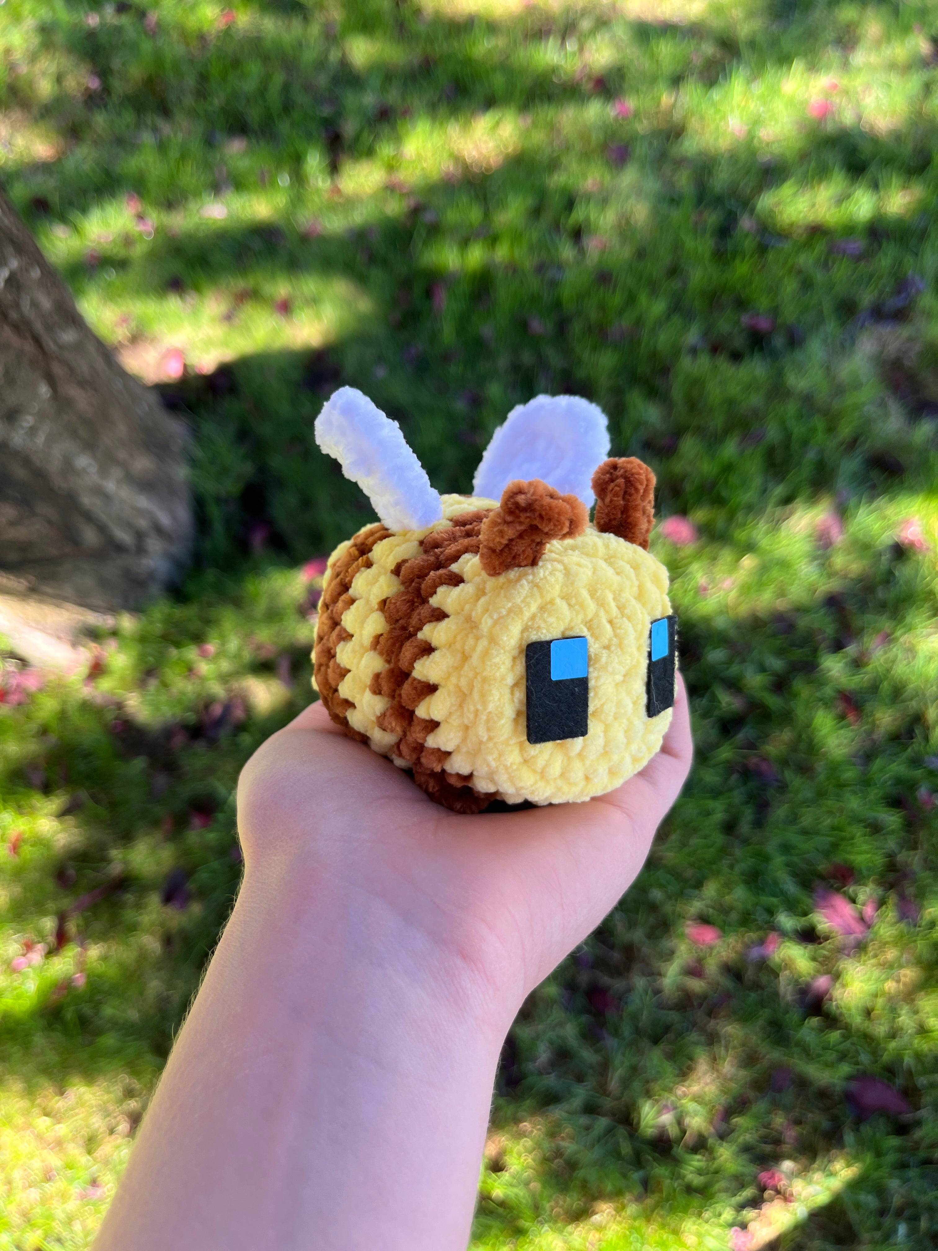 Minecraft Bee Crochet Plushie Stuffed Animal