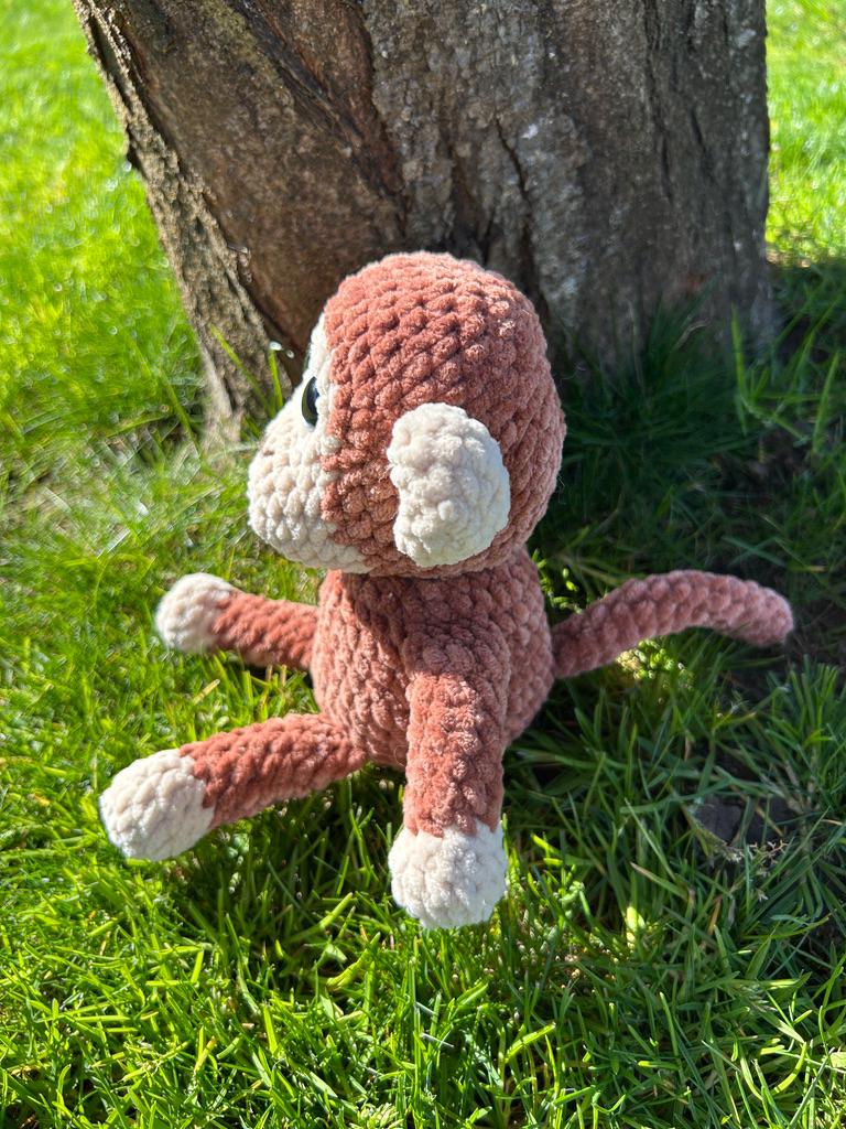 2-in-1 Monkey Crochet Pattern Bundle (Sitting Monkey and Monkey Snuggler)