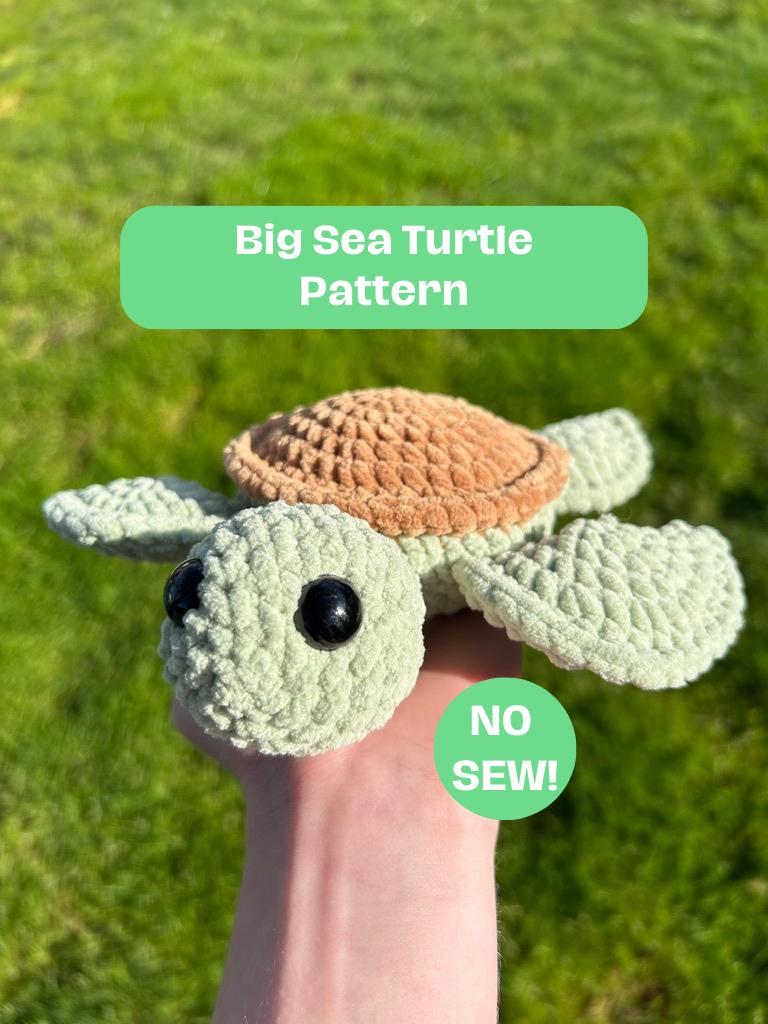 Crochet No-Sew Sea Turtle Pattern