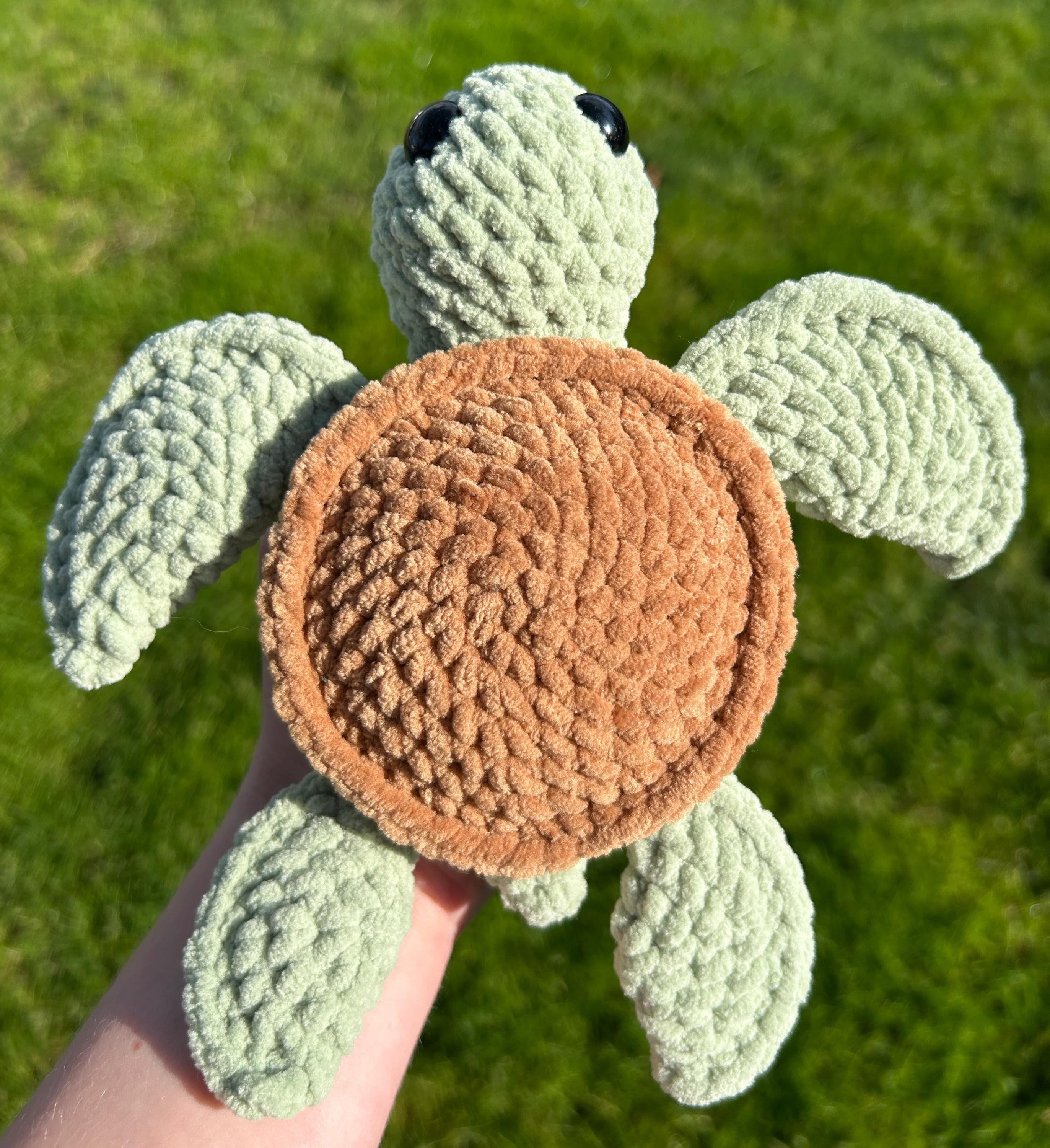 2-in-1 Crochet Sea Turtle Pattern Bundle (Big Sea Turtle and Baby Sea Turtle)