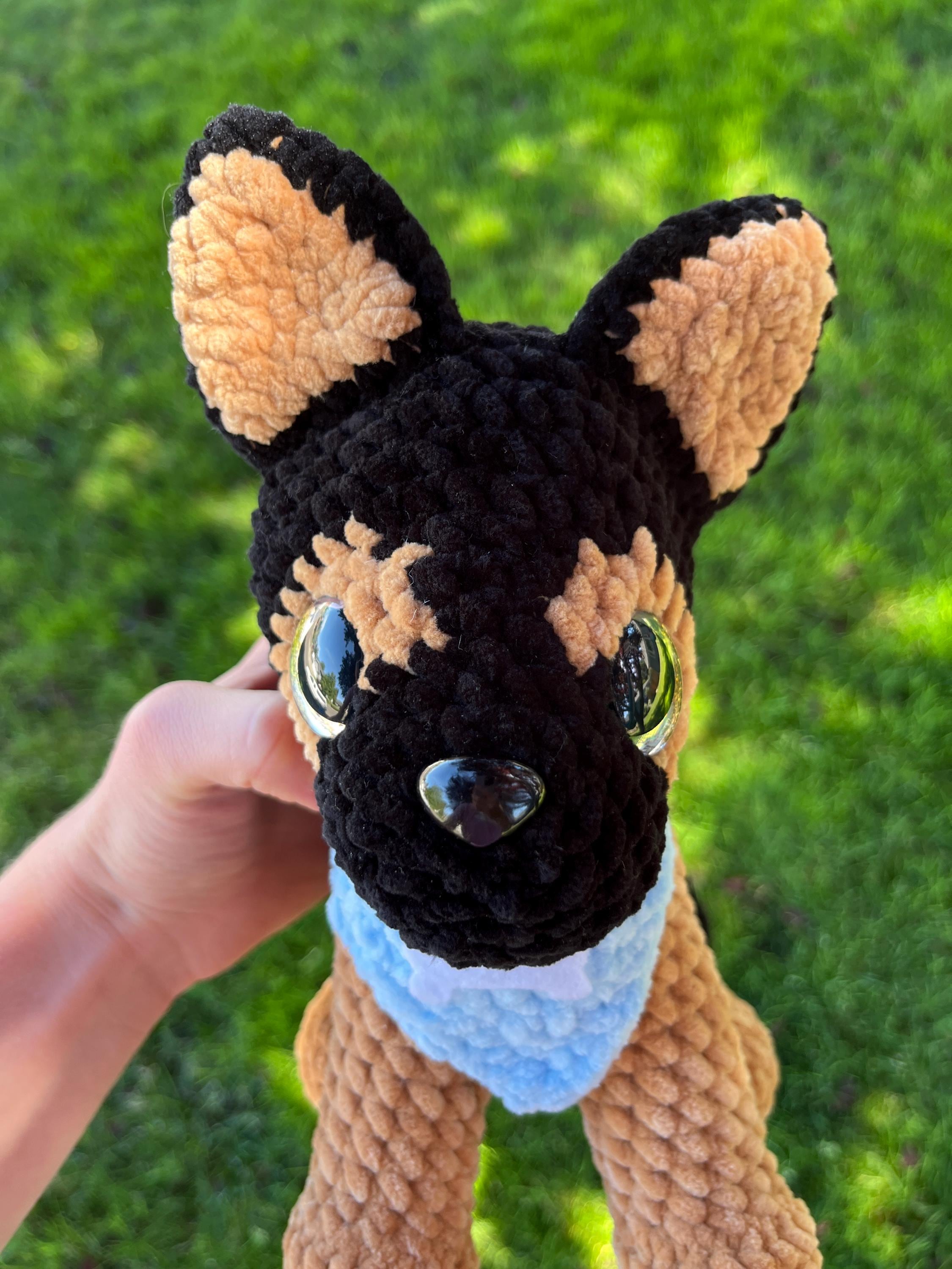 German Shepherd Crochet Stuffed Animal Plushie