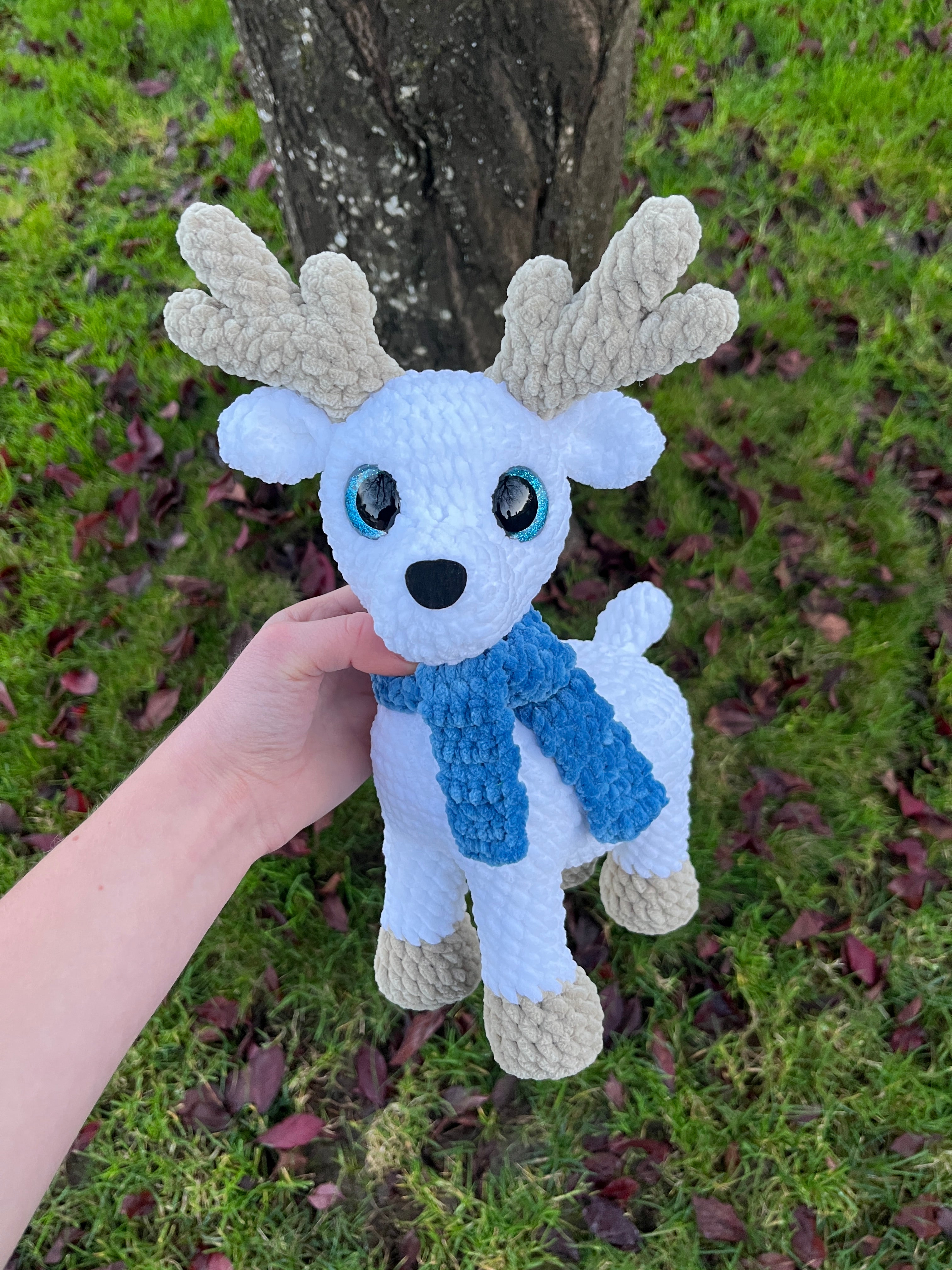 Crochet Reindeer Plushie Stuffed Animal