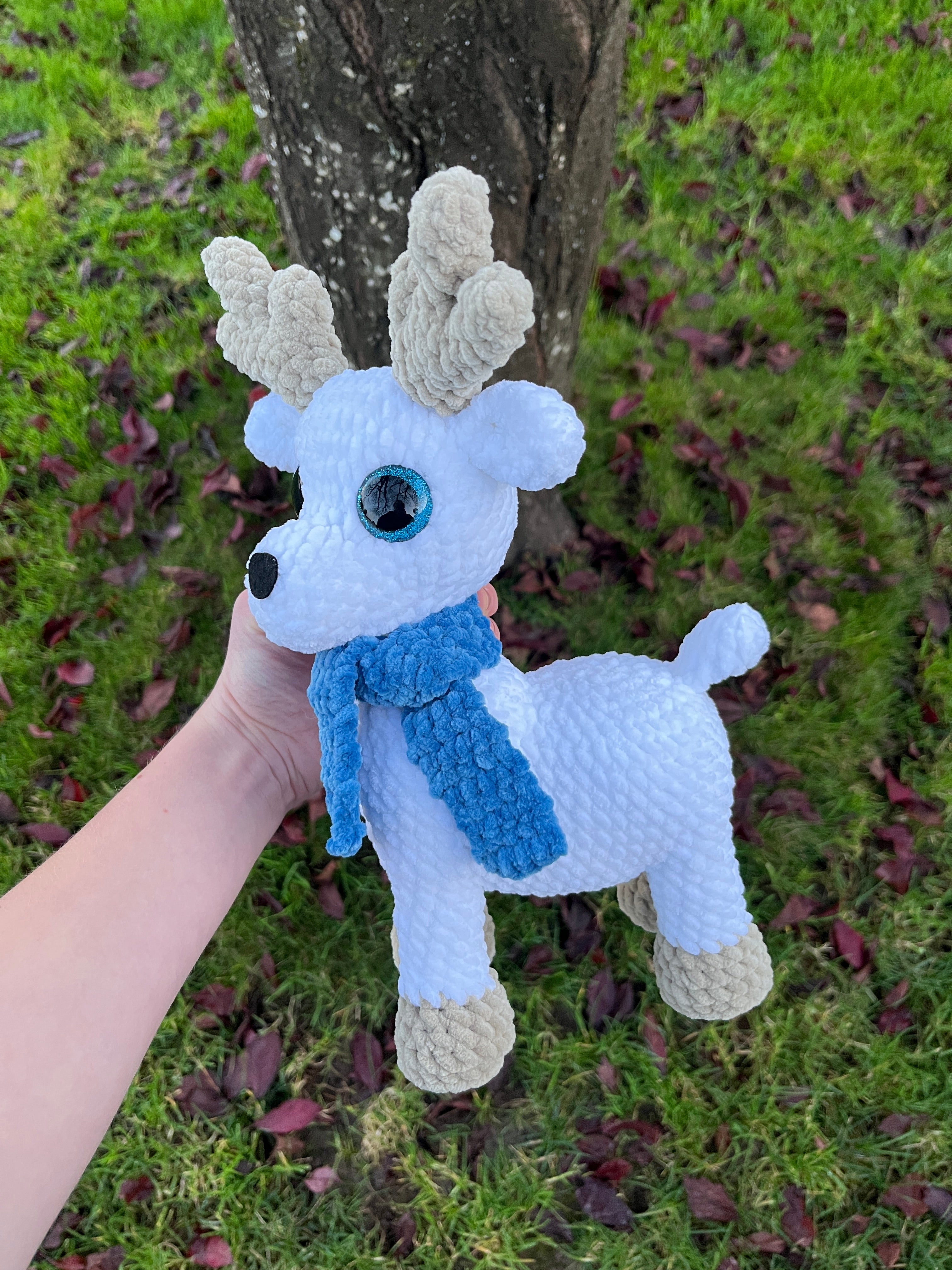 Crochet Reindeer Plushie Stuffed Animal