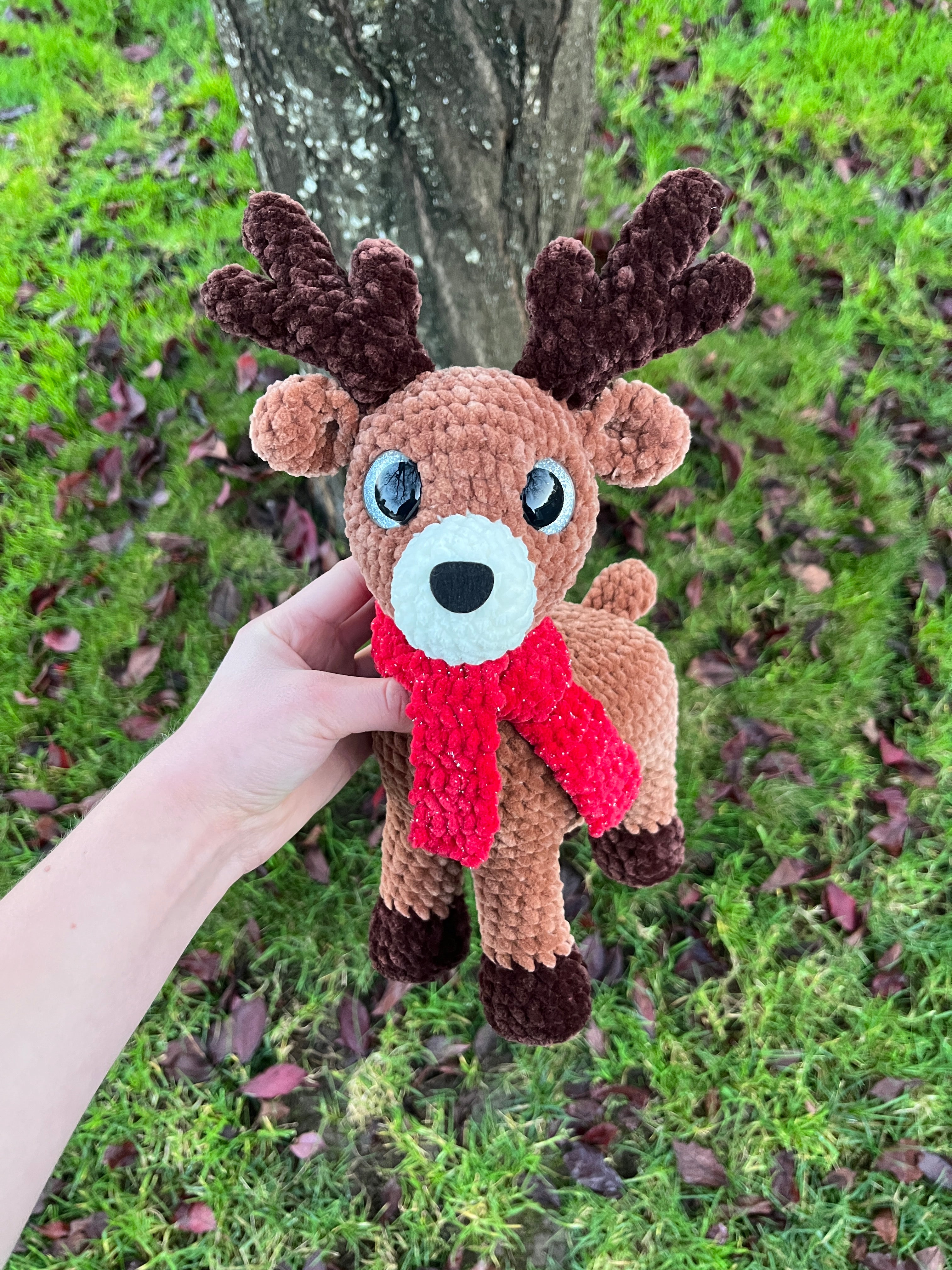 Crochet Reindeer Plushie Stuffed Animal