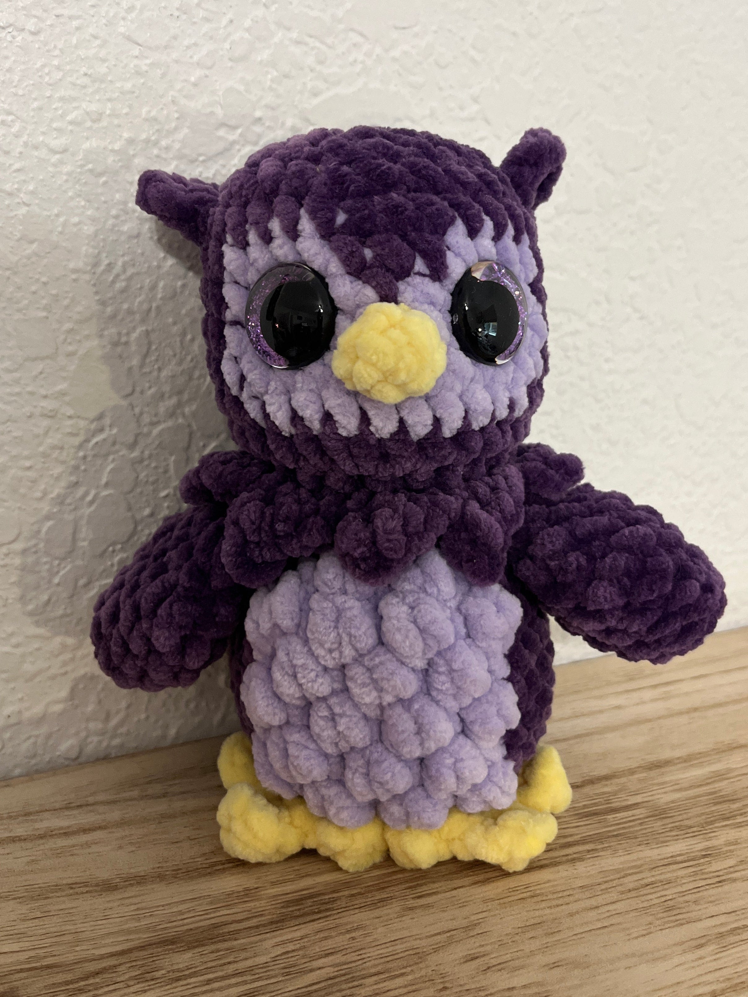 Blue and Purple Owl Crochet Plushies