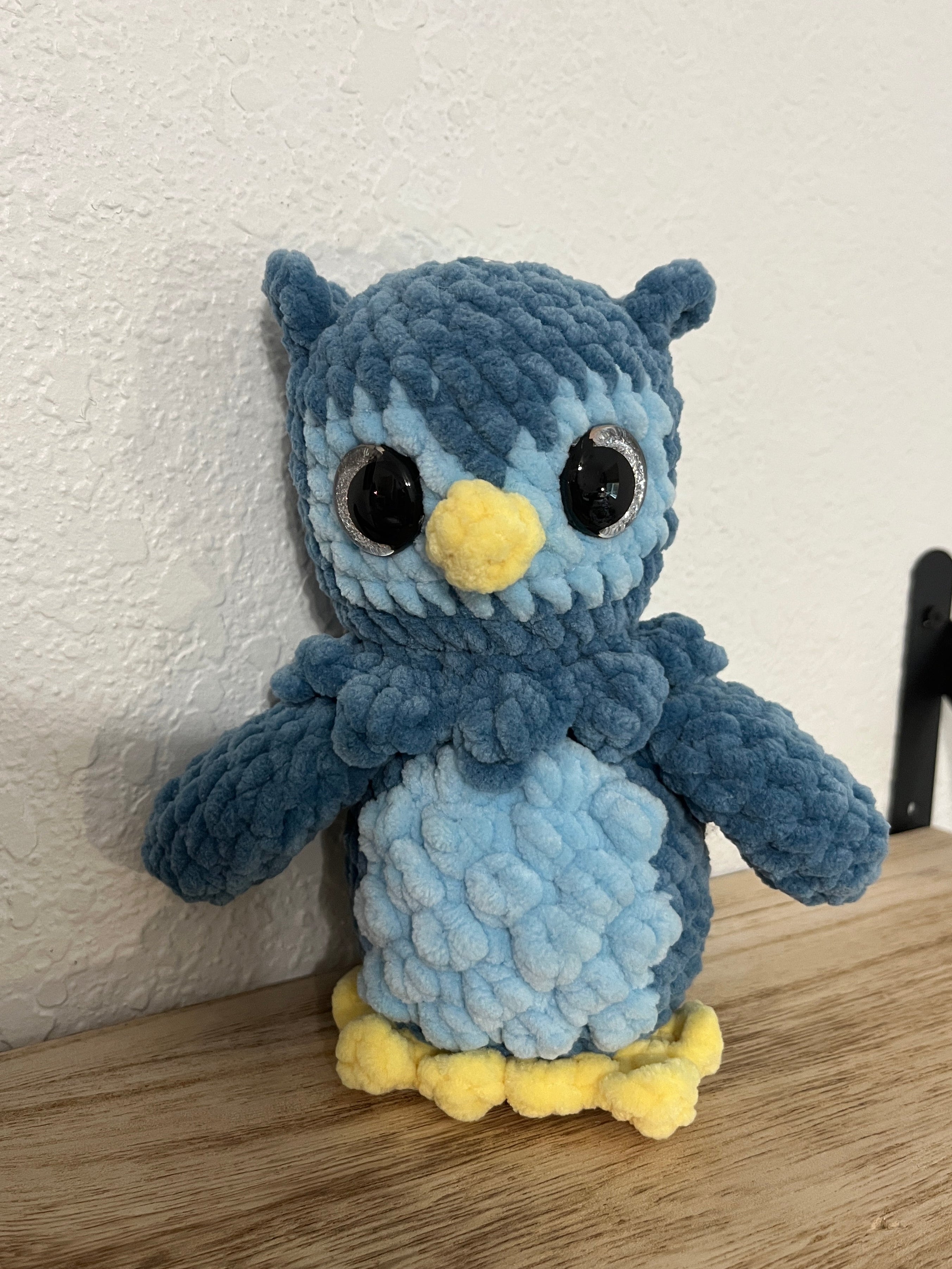 Blue and Purple Owl Crochet Plushies